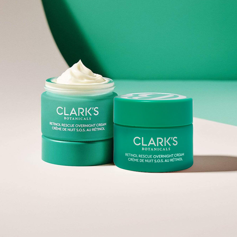 Clark's Botanicals Retinol Rescue Overnight Cream with Jasmine Catalyst Complex for retinol results without irritation